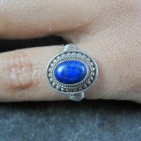 Sterling Silver Lapis Lazuli Ring Size 5 Vintage