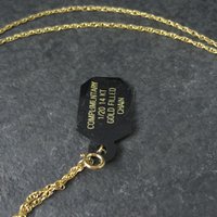 Vintage Black Hills Gold Hummingbird Locket Necklace Coleman Co NOS