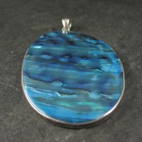 Large Sterling Silver Abalone Pendant