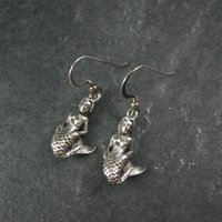 Vintage Sterling Mermaid Earrings
