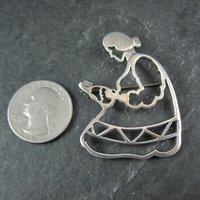 Navajo Mother and Child Brooch Sterling Silver