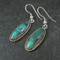 Vintage Turquoise Earrings Navajo Tom Willeto