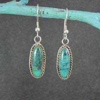 Vintage Turquoise Earrings Navajo Tom Willeto