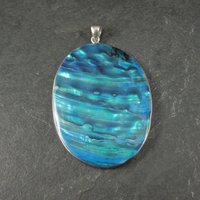 Large Sterling Silver Abalone Pendant