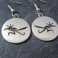 Chuck Lindsay Navajo Roadrunner Earrings