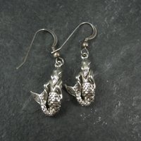 Vintage Sterling Mermaid Earrings