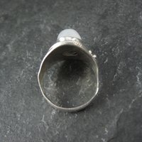 Sterling Silver Rainbow Moonstone Ring Size 7