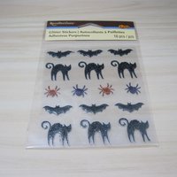 Glitter Cat Bat Spider Halloween Stickers Recollections Scrapbooking