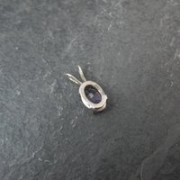 Tiny Oval Amethyst Pendant