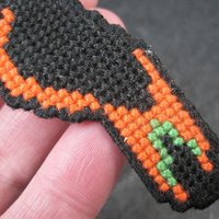 Vintage Cross Stitch Toucan Brooch Pin