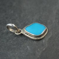 Simple Sterling Turquoise Pendant