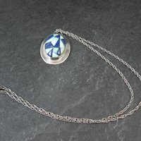 Southwestern Lapis Lazuli Opal Inlay Pendant Necklace