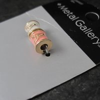 Enamel Initial A Barrel Beads