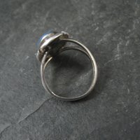 Vintage Sterling Inlay Ring Size 7 Southwestern Silver
