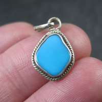 Simple Sterling Turquoise Pendant