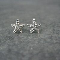 Tiny Vintage Sterling Starfish Earrings