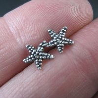 Tiny Vintage Sterling Starfish Earrings