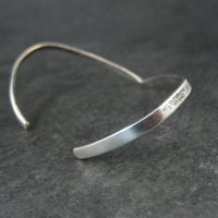 Dainty Sterling Silver Sweater Cuff Bracelet 6.5 Inches