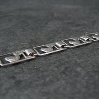 Vintage Sterling Duck Bracelet 7.25" Italian Silver