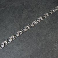 Vintage Sterling Duck Bracelet 7.25" Italian Silver