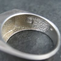 Vintage Sterling Mother of Pearl Inlay Ring Size 7