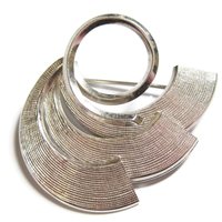 Vintage Sterling Swirl Brooch Pin Dolan Bullock
