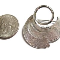 Vintage Sterling Swirl Brooch Pin Dolan Bullock