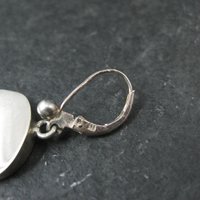 Vintage Sterling Concave Circle Earrings MCM Barra