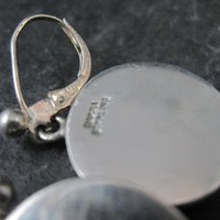 Vintage Sterling Concave Circle Earrings MCM Barra