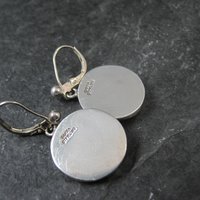 Vintage Sterling Concave Circle Earrings MCM Barra