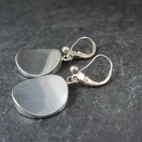 Vintage Sterling Concave Circle Earrings MCM Barra