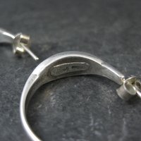 Pink Conch Shell Inlay Earrings Southwestern Sterling Signed