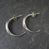 Pink Conch Shell Inlay Earrings Southwestern Sterling Signed