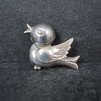 Vintage Sterling Bird Brooch Mexican Silver
