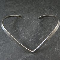 Dainty Sterling Silver Sweater Cuff Bracelet 6.5 Inches