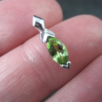 Tiny Sterling Peridot Pendant