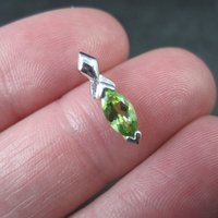 Tiny Sterling Peridot Pendant