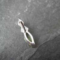 Tiny Sterling Peridot Pendant
