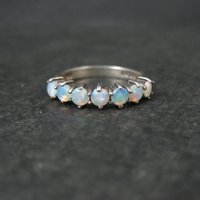 Vintage Sterling Opal Ring Size 5.5 British Silver