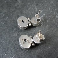 Vintage Amethyst and Rainbow Moonstone Earrings