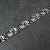 Vintage Sterling Duck Bracelet 7.25" Italian Silver