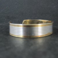 Italian Vermeil Sterling Cuff Bracelet 7 Inches