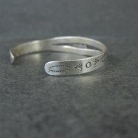 Vintage Sterling Thunderbird Cuff Bracelet Child Sized 4.25"