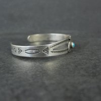 Vintage Sterling Thunderbird Cuff Bracelet Child Sized 4.25"