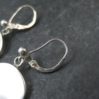 Vintage Sterling Concave Circle Earrings MCM Barra