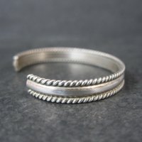 Childs Vintage Sterling Navajo Cuff Bracelet 4.5 Inches