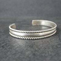 Childs Vintage Sterling Navajo Cuff Bracelet 4.5 Inches