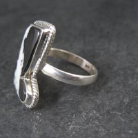 Zebra Jasper Boot Ring in Sterling Silver Size 10 Southwestern