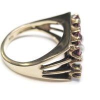 Antique 10K Ruby and Pearl Ring Size 6
