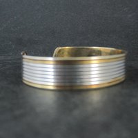 Italian Vermeil Sterling Cuff Bracelet 7 Inches